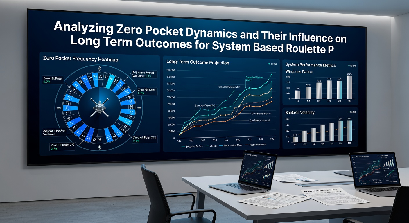 Data charts displaying simulated roulette outcomes with zero pocket frequency overlays for system progression tracking