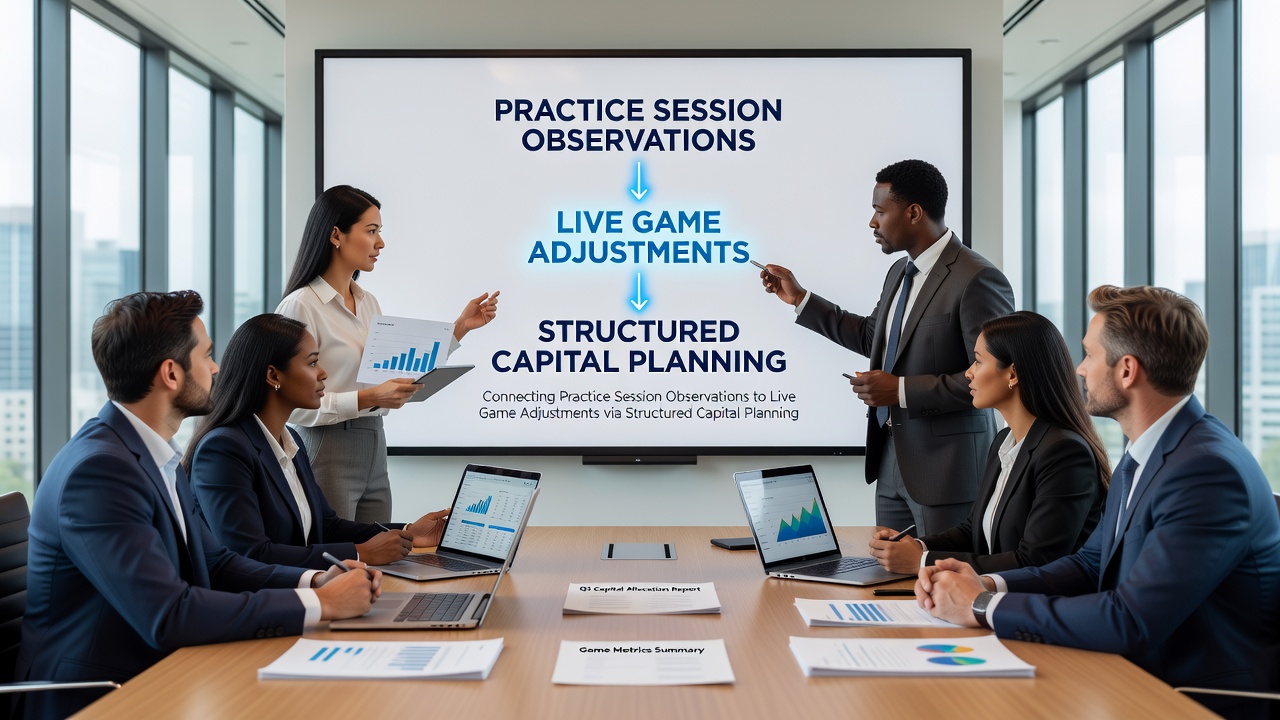 Screenshot of capital allocation dashboard linking practice metrics to live stake adjustments