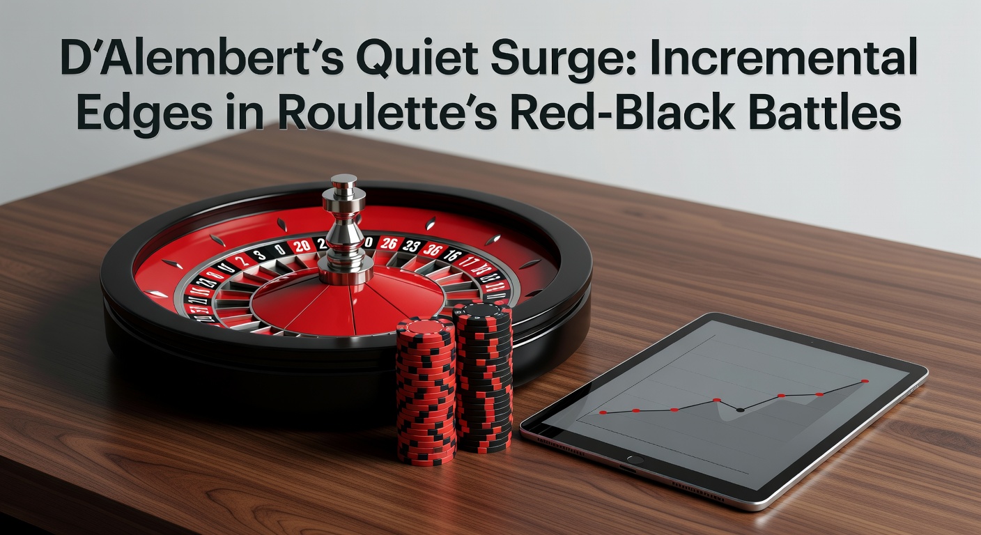 A roulette wheel spinning with red and black markers highlighting even-money bets in a dimly lit casino setting