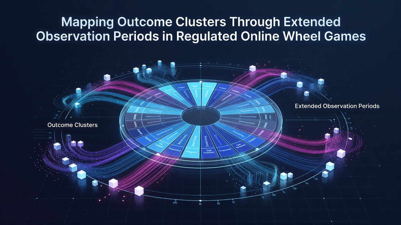 Data visualization showing outcome clusters mapped across extended observation periods in regulated online wheel games