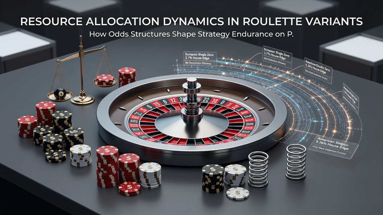 Digital roulette interface illustrating bankroll tracking tools and multiple betting options across game variants