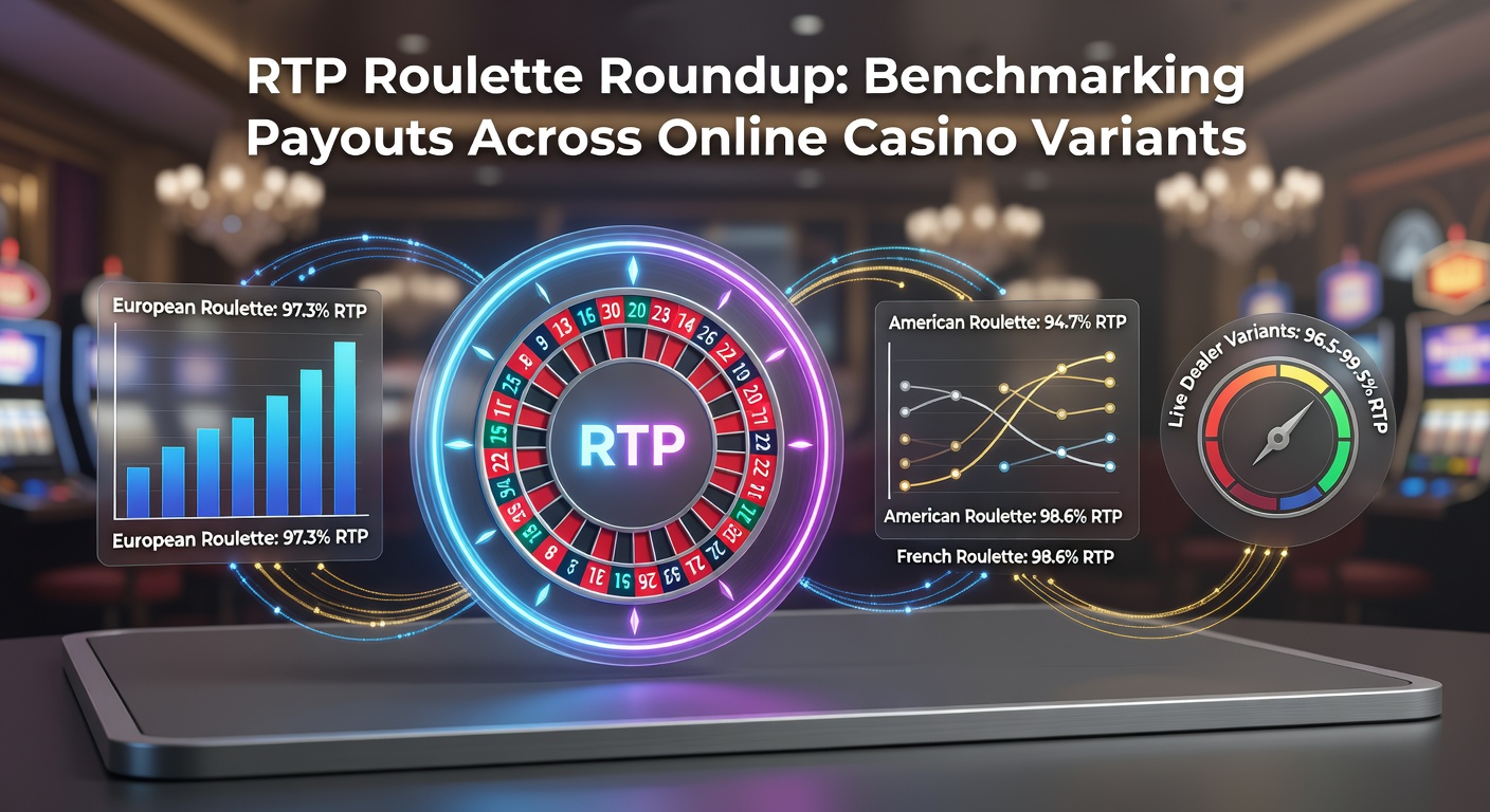 Digital roulette table displaying RTP percentages for various wheel variants, highlighting payout benchmarks in glowing metrics