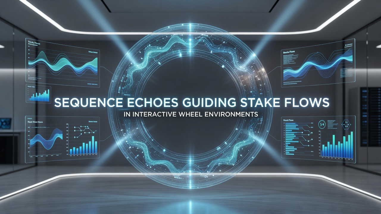 Interactive wheel interface displaying sequence patterns and stake flow indicators during live play