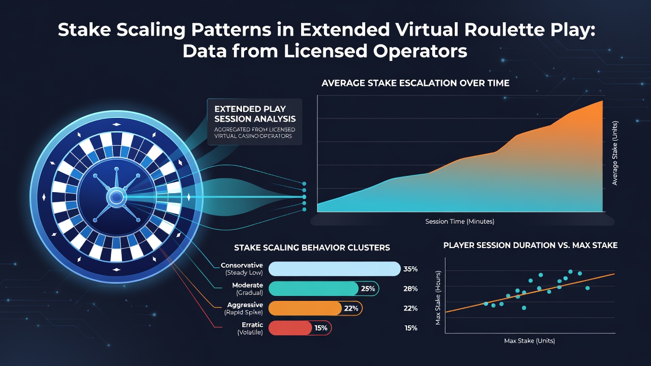 Chart illustrating bet progression clusters in virtual roulette from operator datasets