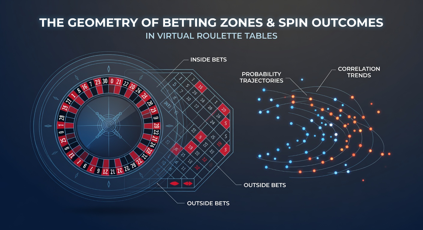 Diagram showing betting zones overlaid on a virtual roulette wheel layout